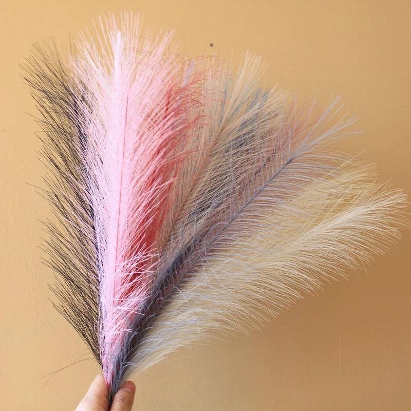 10/30Pcs Fluffy Pampas Grass Artificial Flowers Decoration for Wedding Boho Bouquet Party Home Vase Decor Fake Plant Reed Flower