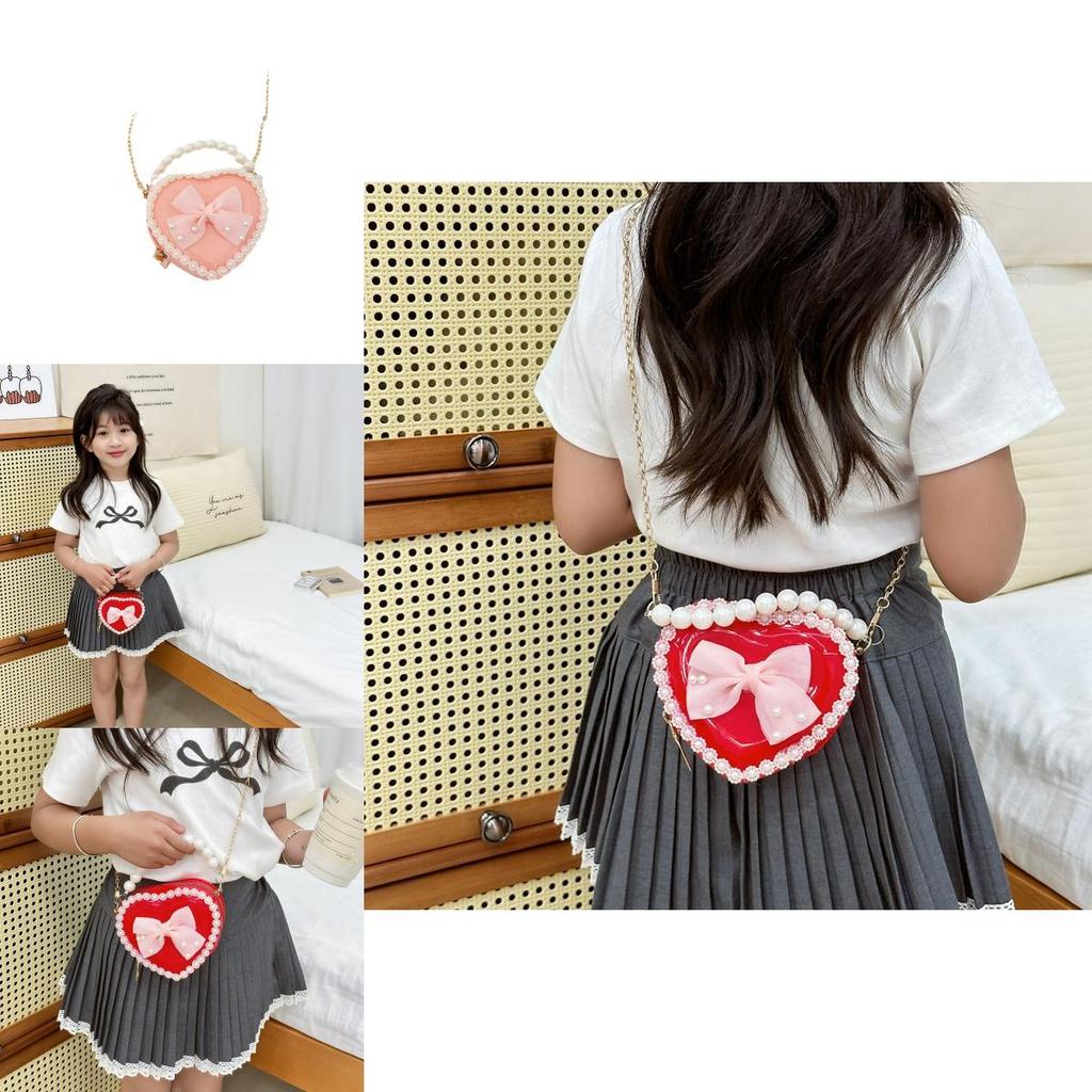 Stylish Mini Pearl Handbag For Kids With Adorable Bow Design In Multiple Colors