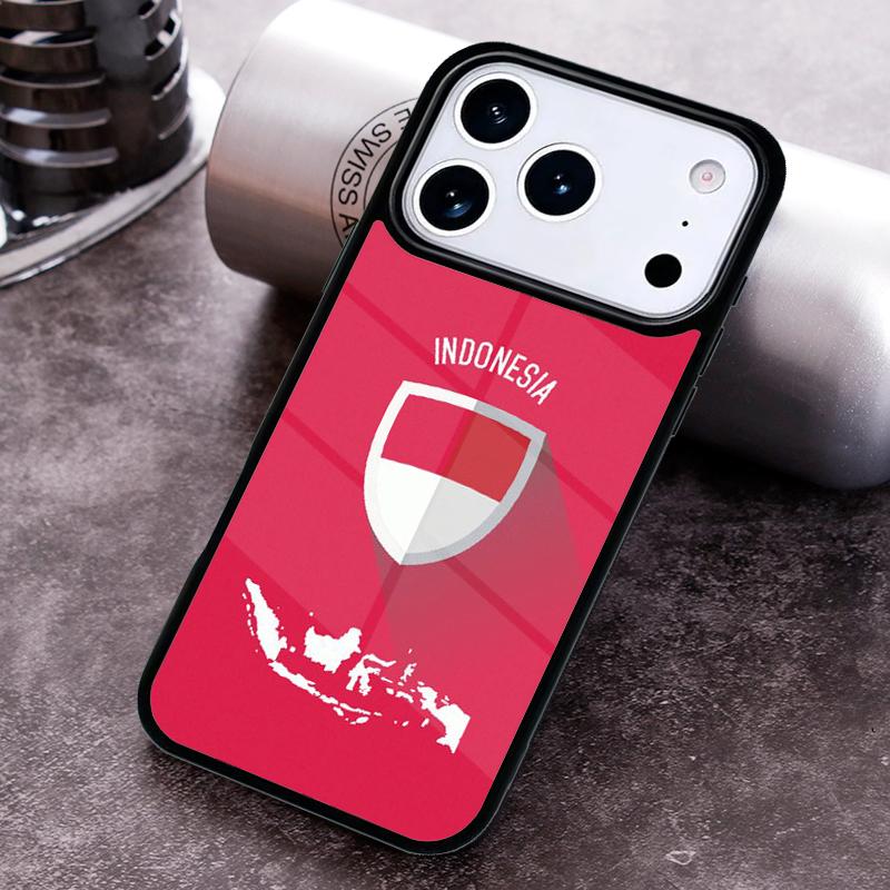 Indonesia Passport Flag Map Phone Case for iPhone 17 16 15 Pro Max Air 14 13 12 11 Plus Shockproof Cover