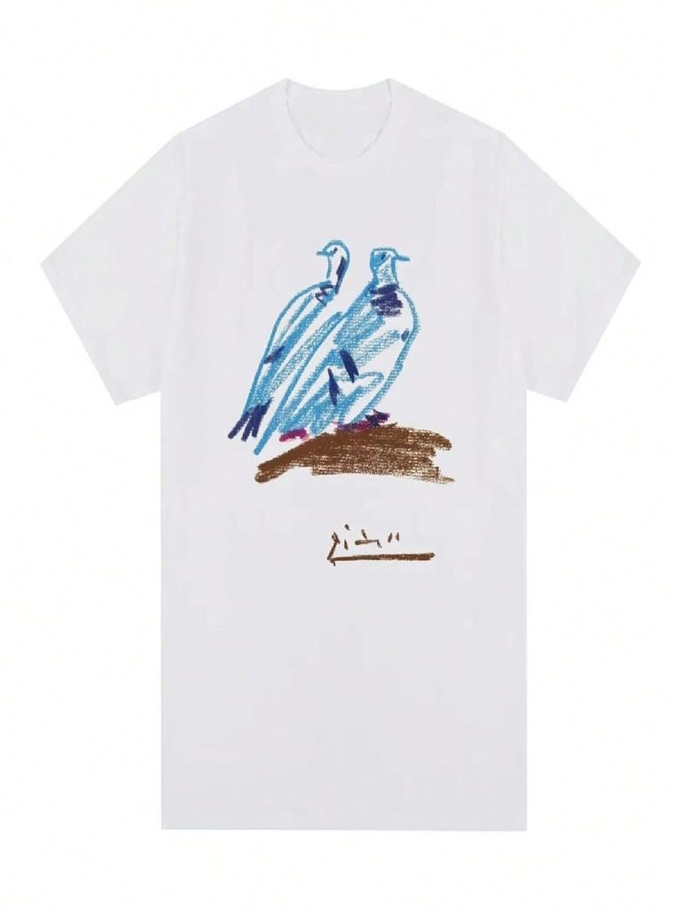 Summer Pablo Picasso Vintage Artistic Design Pattern Children's Clothing Classic High Quality Cotton Kid Oversized T-Shirt Tops