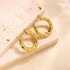 Raffinate Ear Cuff in Acciaio Titanio Oro 18k per Donna