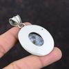 Blue Lace Agate Pendant Natural Gemstone Pendant Decent Jewelry 925 Sterling Silver Pendant Vintage Pendant Handmade Jewelry Gift For Mother
