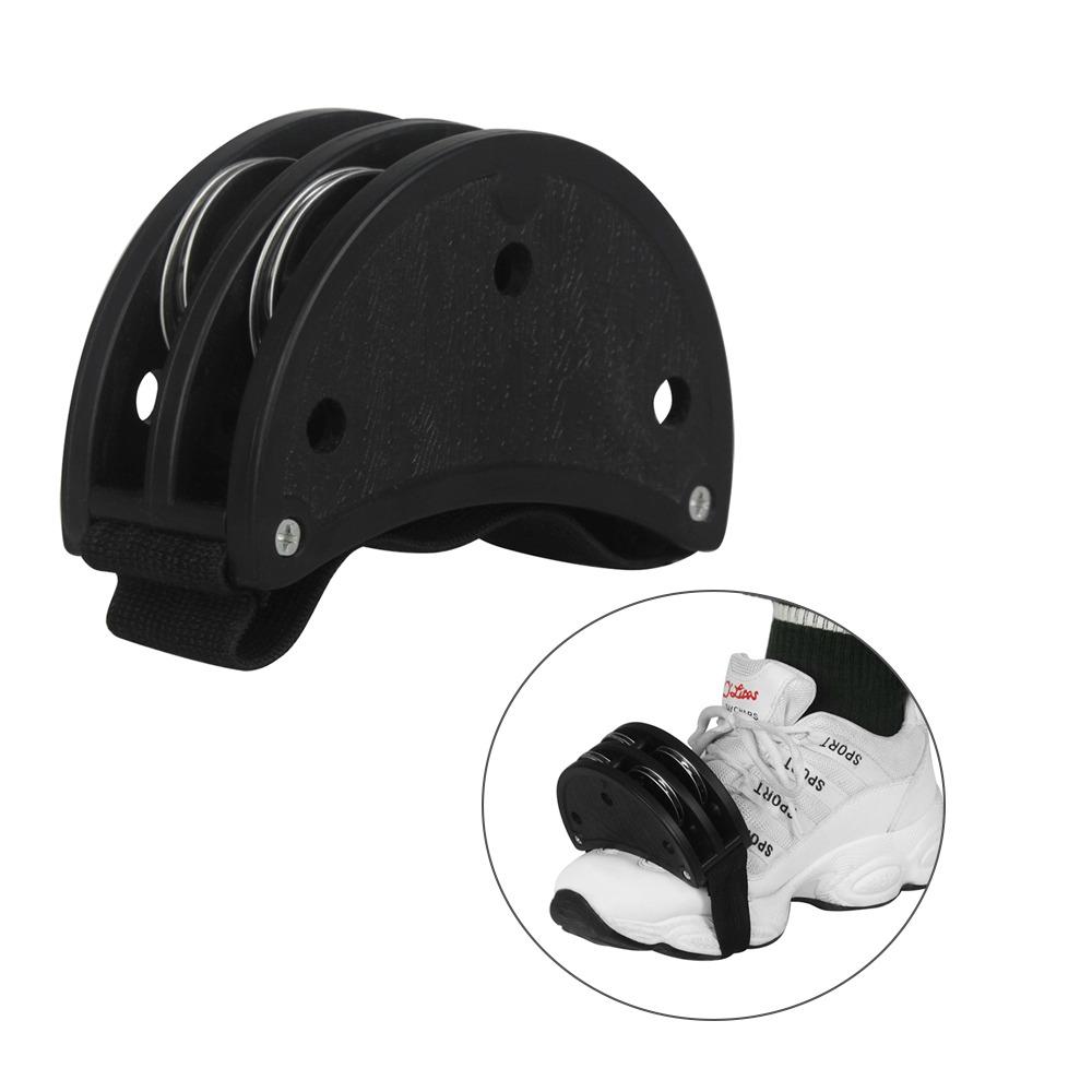 2PCS Black Color Foot Tambourine Metal+ABS Percussion Instrument Durable Ankle Shakers Parties