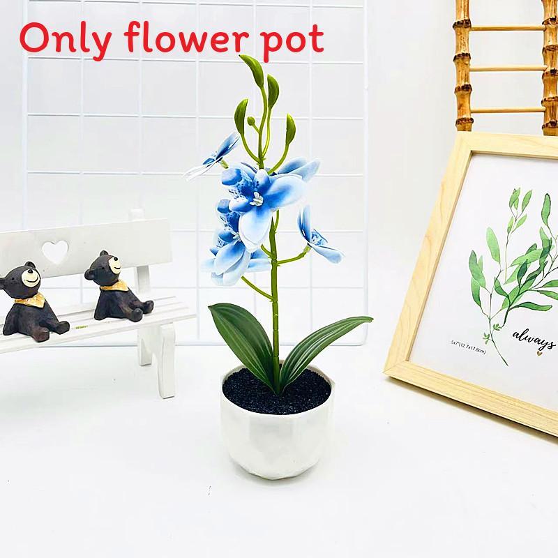 Simulated Phalaenopsis Potted Artificial Artificial Flower For Indoor Outdoor Decoration And Photography Use