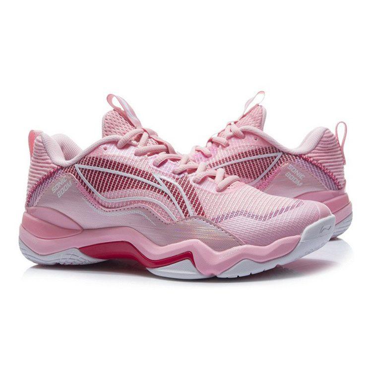 LINING Sonic Boom EG 3.0 Women's Professional Badminton Shoes - Light Pink/Red AYZR004-1