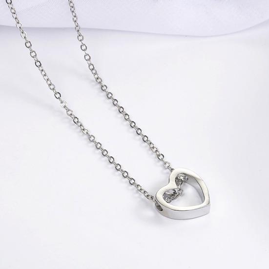 Women Necklace Hollow Out Heart Jewelry Long Lasting Bright Luster Pendant Necklace for Festival