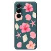 For Samsung Galaxy A17 5G Case Peach Blossoms Shells Pattern Printing Straight Edge TPU Phone Back Cover