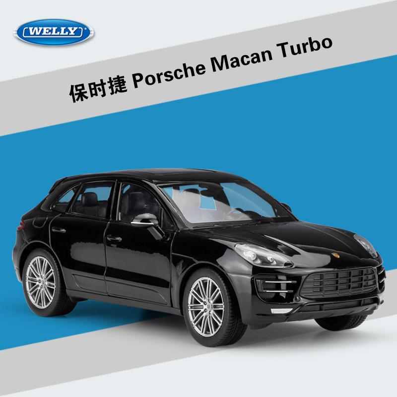 

Welly 1:24 Porsche Macan Turbo Alloy Car Model Crafts Ornaments Collection Toy Tool Gift Die-casting Model Gift