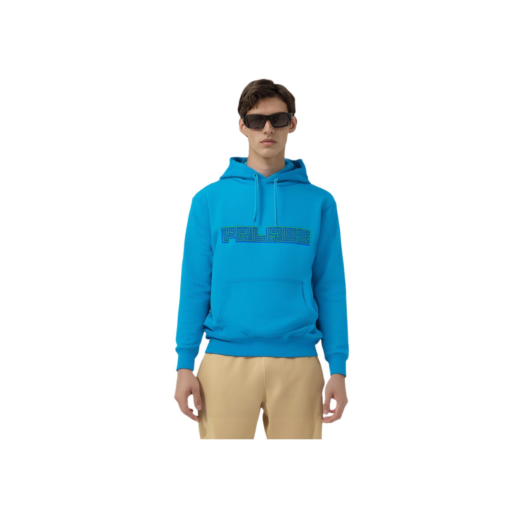 Palace Mazin Hooded Sweatshirt With Front Print Unisex Hoodies Blue P15HD052 M