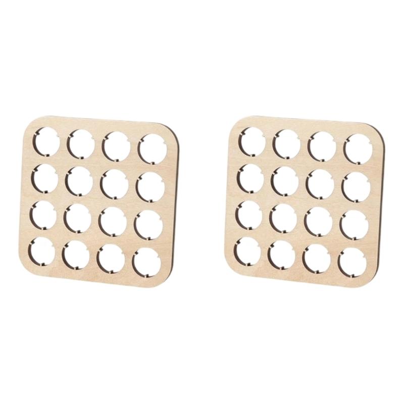 Деревянные органайзеры для крышек от бутылок на 16 ячеек, набор держателей для пивных крышек (1/2/4 шт.) для домашнего декора и витрин для коллекций