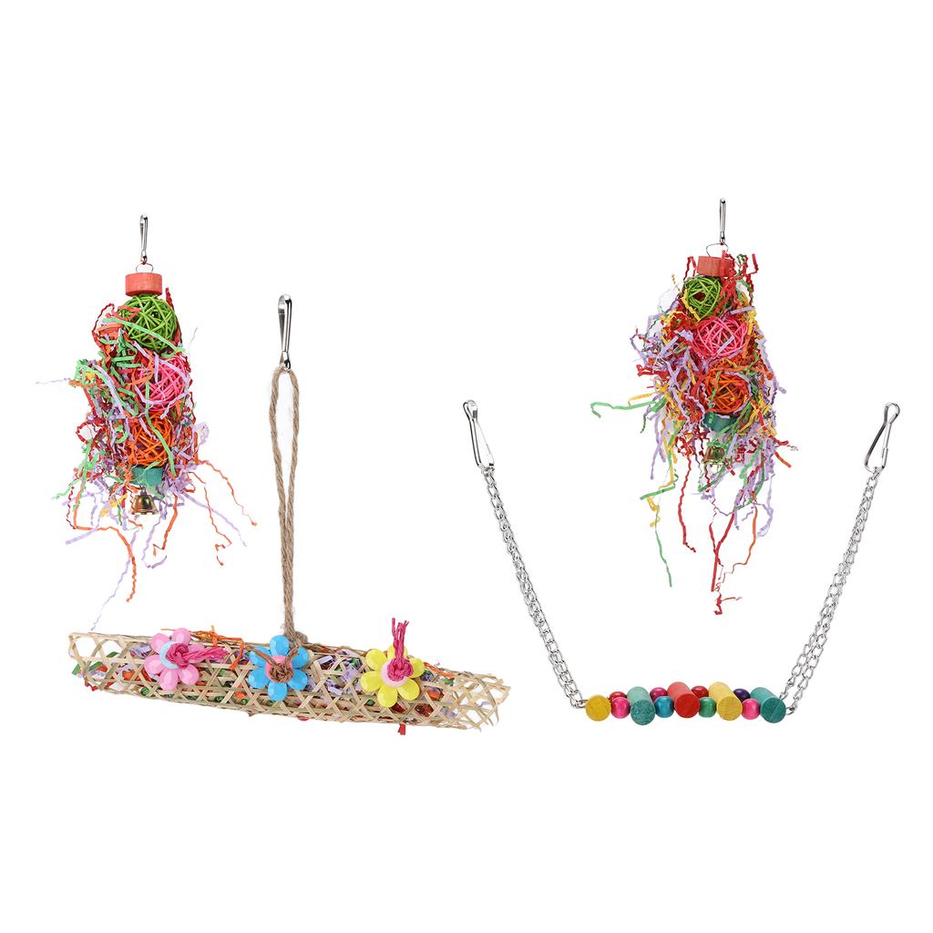 Spielzeug zum Zerkleinern von Vögeln, zum Kauen von Vögeln, zum Aufhängen von Spielzeugen für kleine Sittiche, Nymphensittiche, Wellensittiche