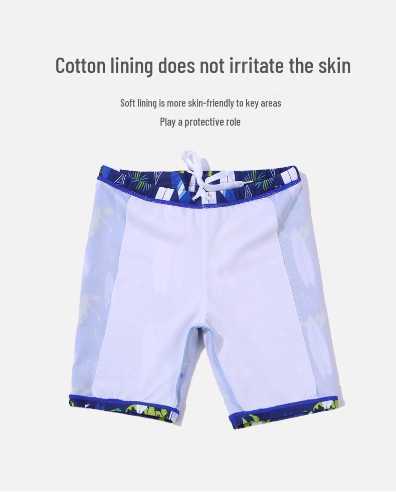 New Cute Cartoon Split Swimsuit for Boys - High-Elasticity Swimwear for Toddlers, Small, Medium, and Large Kids