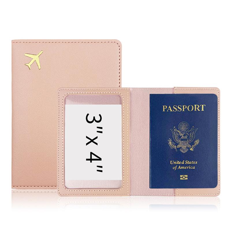Étui pour passeport en cuir synthétique pour homme et femme, porte-cartes de crédit, porte-cartes de visite, porte-monnaie de voyage