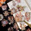 MòMò Ice Crystal 3D Laser Gold Feather Stickers for Journals - Borderless, 8 Styles