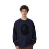 A Bathing Ape Bluza z bawełny szczotkowanej z motywem głowy małpy 0ZXLTM111003N