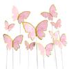 Wrought Iron Butterfly Cake Topper Set - Birthday & Holiday Insert Cards