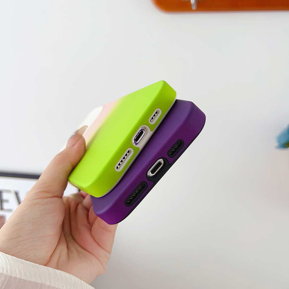 Gradient Camera Protection Phone Case For Iphone 14 13 12 11 Pro Max 14pro Shockproof Matte Soft Silicone Cover For Iphone 14