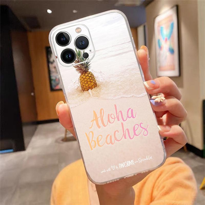 Phone Case For iphone 17 Pro Max Air 16 15 14 13 Pro Max 15 16 Pro 15Plus Summer Pineapple Fruit