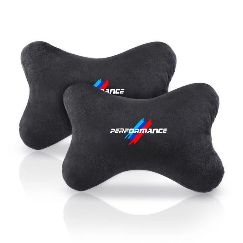 KJVF7 Car Headrest Seat Belt Shoulder Pads For BMW Performance F25 F26 F15 F16 E91 E92 E90 E60 E84 G22 G32 F30 F36 G30 G20 Accessories