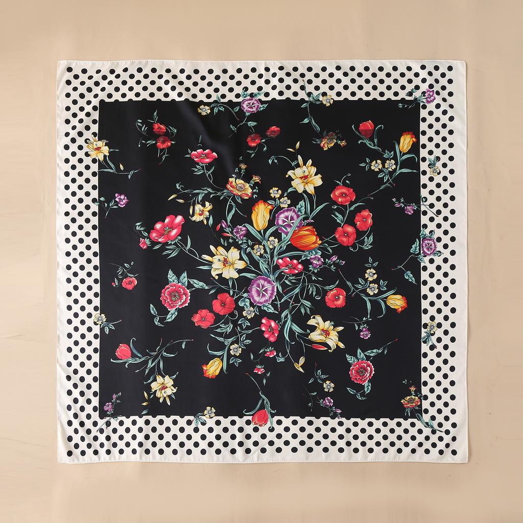 90CM Four Seasons Square Large Square Scarf Luxury Decorative Shirt Professional Headscarf Hairband Sunscreen Headscarf