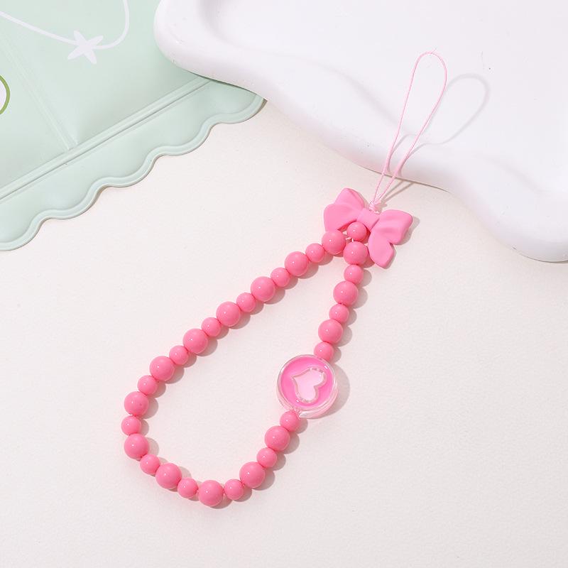 Colorful Bear Cartoon Phone Case Lanyard with Square Plaid Electroplating