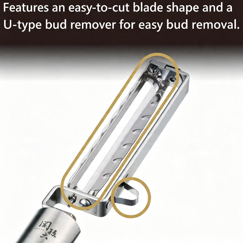 KAI Peeler Vegetable Peeler Seki Magoroku Vertical Long Peeler Made in Japan Silver DH3302