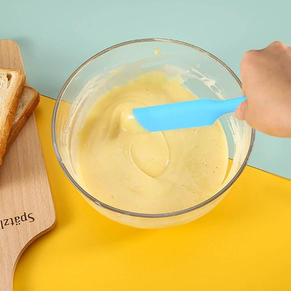 Raschietto per crema in silicone per uso alimentare, spatola per dolci lunga, tutto in uno, strumento da cucina resistente al calore