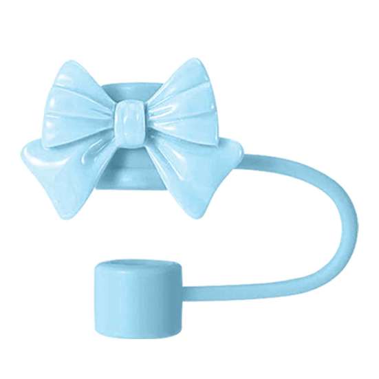 Cute Bow Straw Covers Cover for 10mm Straws, Silicone Dustproof Reusable Accessories Cap, Topper Coffee Cups And Tumblers Toppers