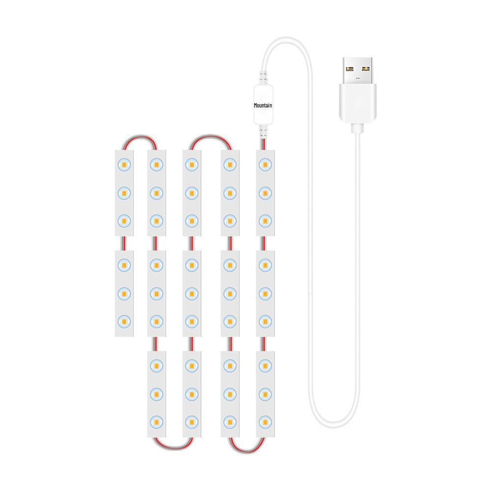 USB 5V LED Vanity Mirror Light - Waterproof, Self-Adhesive, Punch-Free Makeup Light for Bathroom