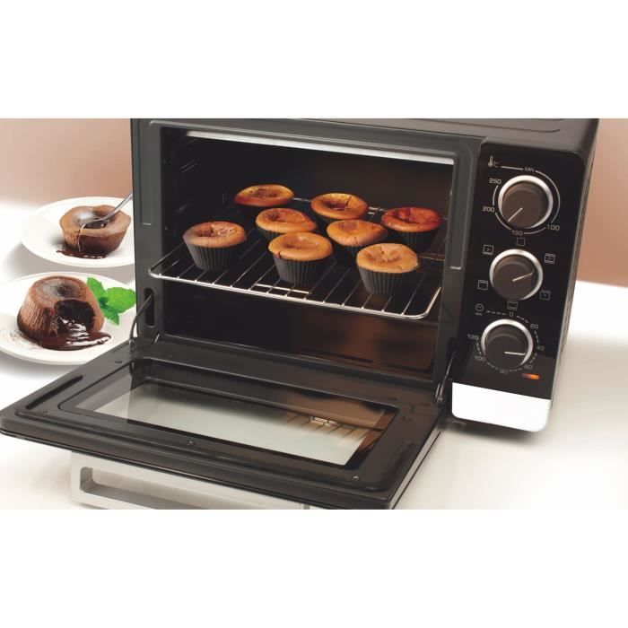 BRANDT FC265MWST Compact Oven - 26L - Multifunction - Adjustable Thermostat Up To 250°C - White and Black