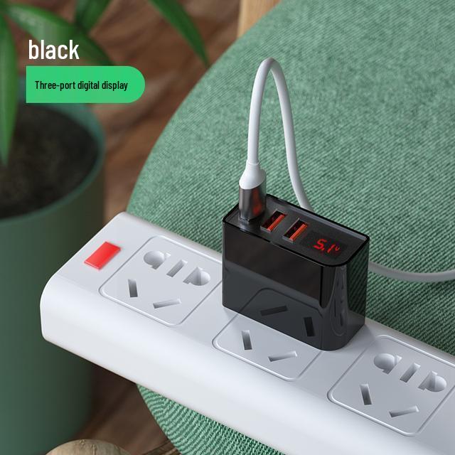 Digital Display Multi-Port Fast Charger for Vivo, Huawei, Xiaomi, Apple