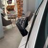 For MG 4 MG4 EV Mulan   2024 ABS Carbon Fiber Black Side Door Rearview Mirror Frame Cover Trims Sticker Car Accessories