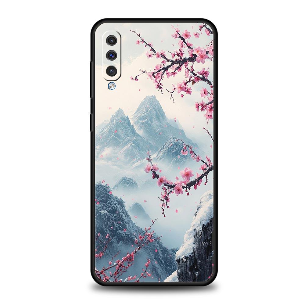 Rosa Sonnenuntergang Berg Handyhülle für Samsung Galaxy A56 A36 A26 A16 A34 A24 A42 A22 A20 A12 A40 A30 A10 5G Weiche TPU Hülle