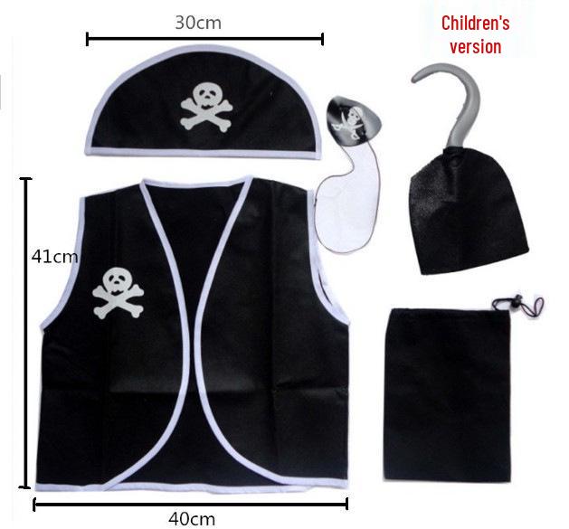 Adult Unisex Caribbean Pirate Costume - Non-Woven Fabric