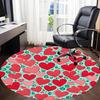 1pc Heart Pattern Office Round Rug, Non-slip, Soft and Durable Office Rug for Interior Decoration, Perfect for Office,Decoration yy260204092