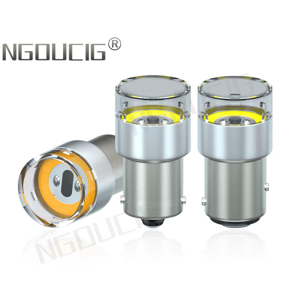 NGOUCIG 12V 24V R5W Led Bulb P21W 1156 Lamp 1157 BA15S P21/5W BAY15D Strobe Flash Flashing Brake Reverse Car Parking Light Truck License Plate Lights