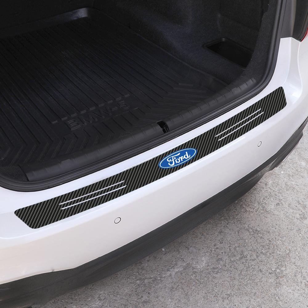 1Pcs Car Carbon Fiber Trunk Load Edges Badge Decoration Sticker For Ford Fiesta Mondeo Fusion Explorer Escape Shelby Edge Taurus