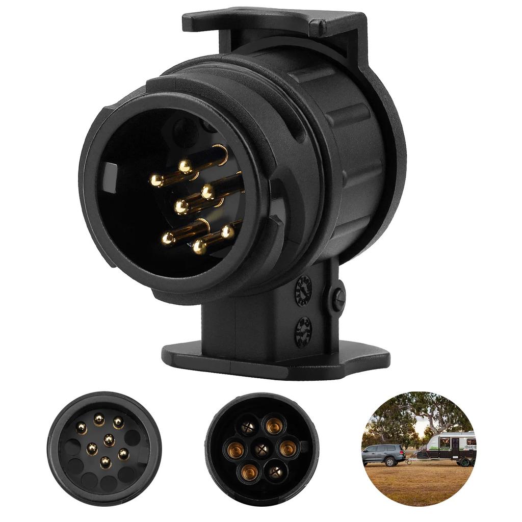 13 To 7 Pin Trailer Plug Adapter Mini Caravan Converter 12V Mini Socket Adapter for Towing Truck for Touring Car Trailer