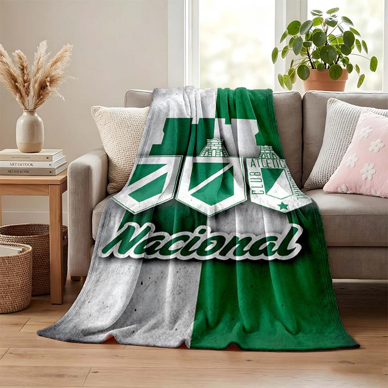 Atletico Nacional blanket Flannel Blanket Soft Cozy Plush Throw for Sofa Bed Lightweight Home Decoration