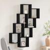 Wall Shelf Black Oak Look 90 x 15 x 119.5 cm Engineered Wood