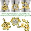 12 Pcs Set Christmas Napkin Rings Gold-Plated Napkin Holders