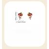 1Pair Premium Sense Flash Party Series Apple Stud Earrings Fashion Temperament Earrings