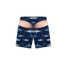 Men's Funny Print Elastic Waist Beach Swim Trunks