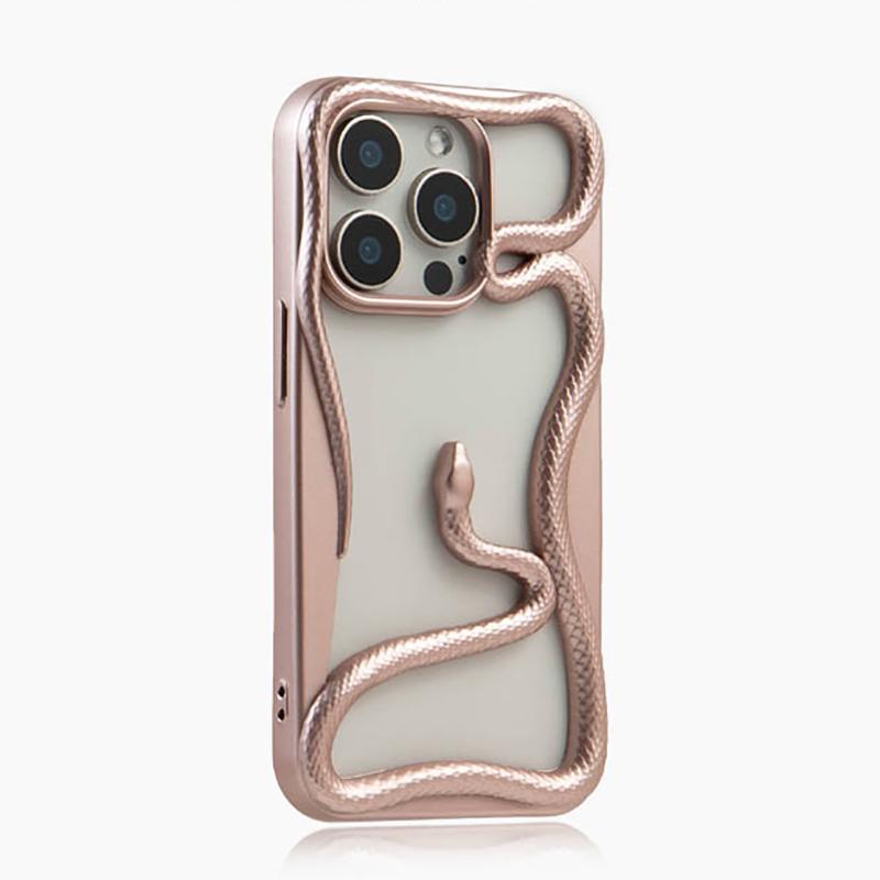 Hollow Out Snake Plating Matte Phone Case For For Iphone 17 Air 16 1 14 Plus 13 12 11 Pro Max Heat Dissipation Back Cover