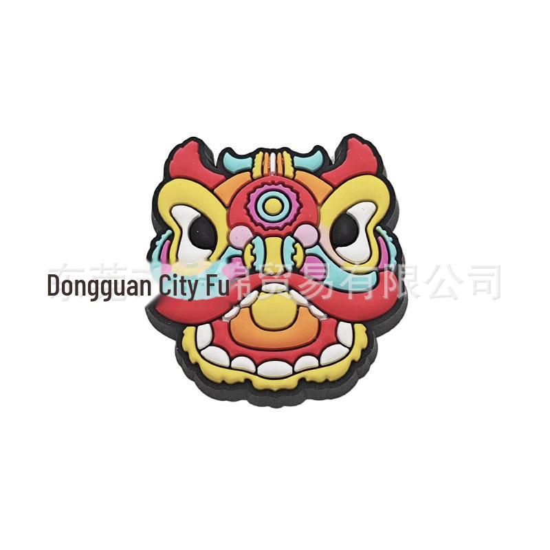 

Подвески для обуви Crocs в китайском стиле с рисунком из мультфильмов - украшения в виде цветочных пряжек