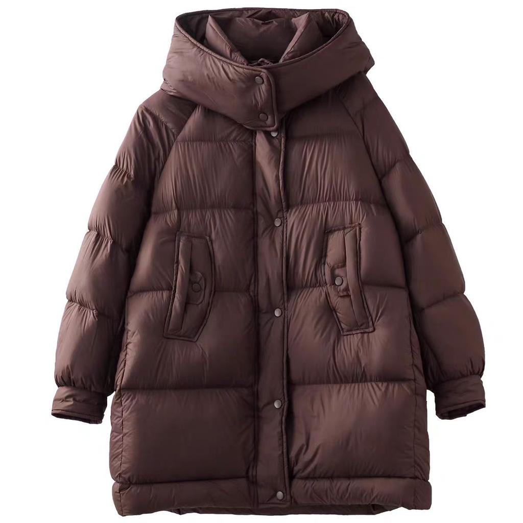 Winter thickened cold-resistant medium and long goose down jacket women's 2024 winter high-end fashion casual jacket tide