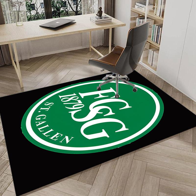 St. Gallen Grün-Weiß Erbe Bereichsteppich Büroteppich, Stuhlmatte, Dekor Teppich Wohnzimmer Schlafzimmer Matte, Große Größe Fan Geschenke Weihnachtsgeschenke