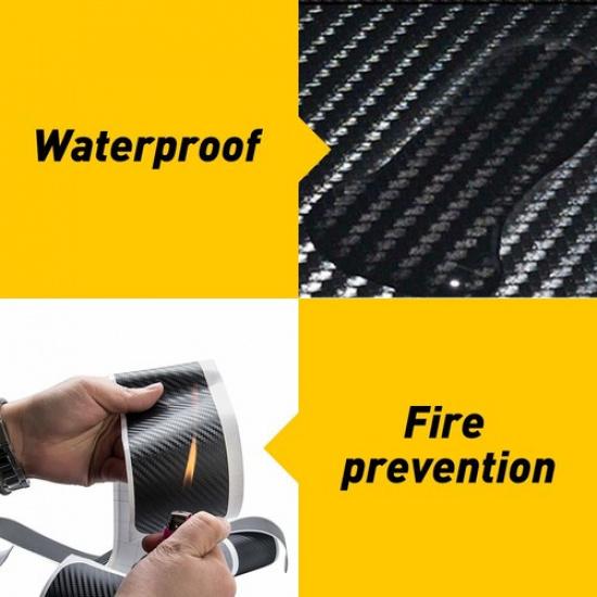 Car Plate Scuff Door Sill 5D Sticker Protector  Accessories Carbon Fiber 4X