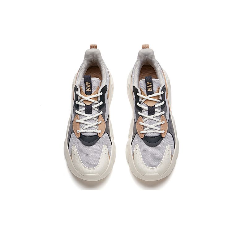 Anta Зручне повсякденне спортивне взуття, легкі низькі кросівки, чоловічі кросівки, сіро-коричневі 912138826-3