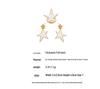 Qiong Yao 18K Gold-Plated Mother-of-Pearl Star Pendant Earrings & Openable Ring with Bold Oil Drip Design